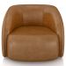 Kit Sofá 4 Lugares Eron 288cm Com Poltrona Giratória Angelina M03 Couríssimo Whisky - Lyam Decor