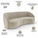 Kit Sofá 4 Lugares Eron 288cm Com Poltrona Giratória Angelina M03 Veludo Bege - Lyam Decor