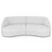 Kit Sofá 4 Lugares Eron 318cm Com Poltrona Giratória Angelina M03 Bouclê Branco - Lyam Decor