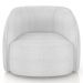Kit Sofá 4 Lugares Eron 318cm Com Poltrona Giratória Angelina M03 Bouclê Branco - Lyam Decor
