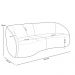 Kit Sofá 4 Lugares Eron 318cm Com Poltrona Giratória Angelina M03 Bouclê Branco - Lyam Decor