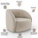 Kit Sofá 4 Lugares Eron 318cm Com Poltrona Giratória Angelina M03 Veludo Bege - Lyam Decor