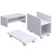 Kit Suporte Para Cpu Nobreak Guide Cyber e Suporte De Monitor Stand Lap L03 Branco - Lyam Decor