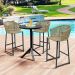 Mesa Bistrô Alta Decorativa Para Área Gourmet Bar Alumínio 105 cm Hani D04 Preto - Lyam Decor