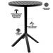 Mesa Bistrô Alta Decorativa Para Área Gourmet Bar Alumínio 105 cm Hani D04 Preto - Lyam Decor