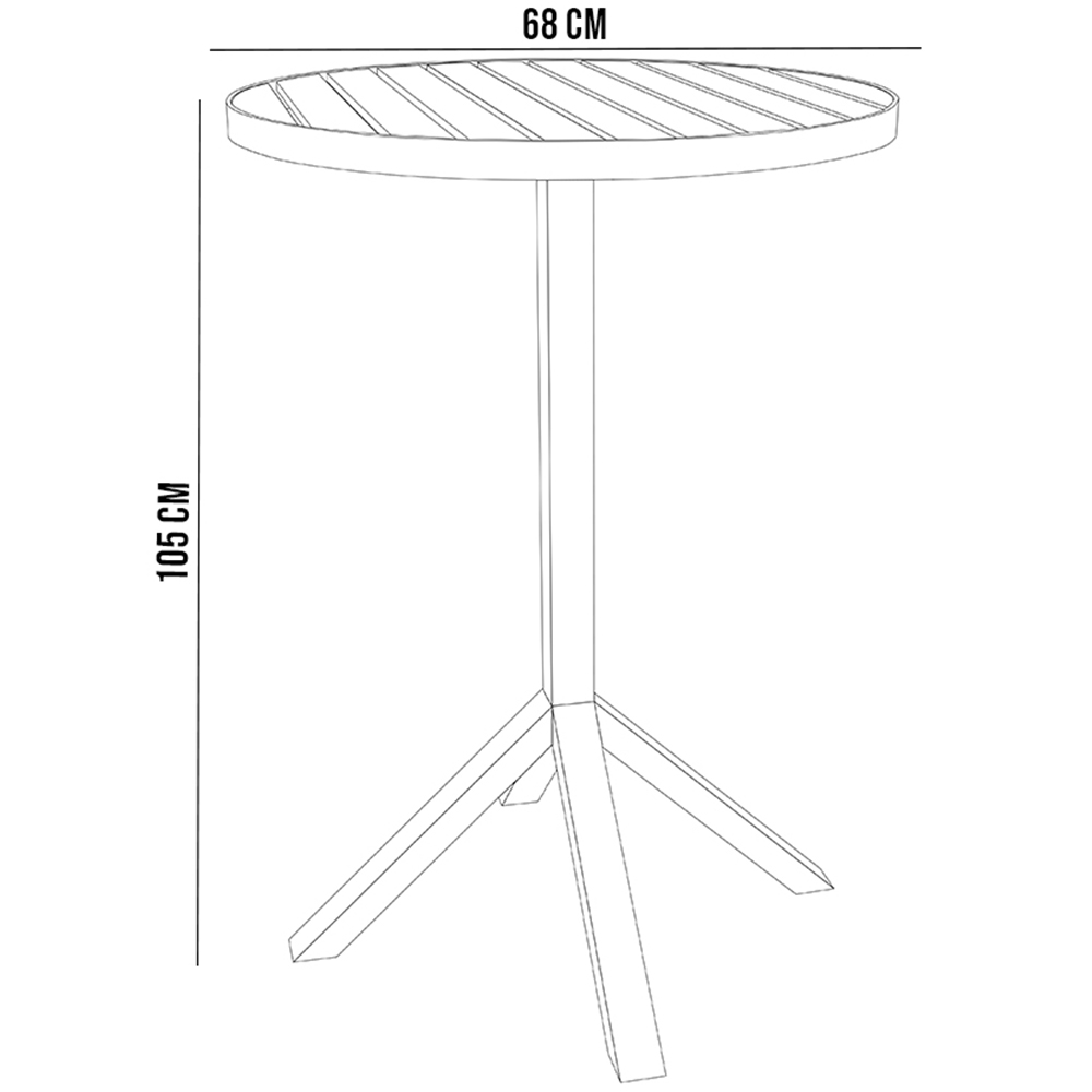 Mesa Bistrô Alta Decorativa Para Área Gourmet Bar Alumínio 105 cm Hani D04 Preto - Lyam Decor