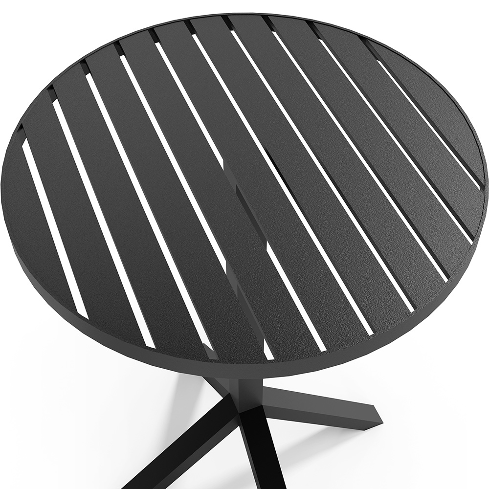 Mesa Bistrô Alta Decorativa Para Área Gourmet Bar Alumínio 105 cm Hani D04 Preto - Lyam Decor