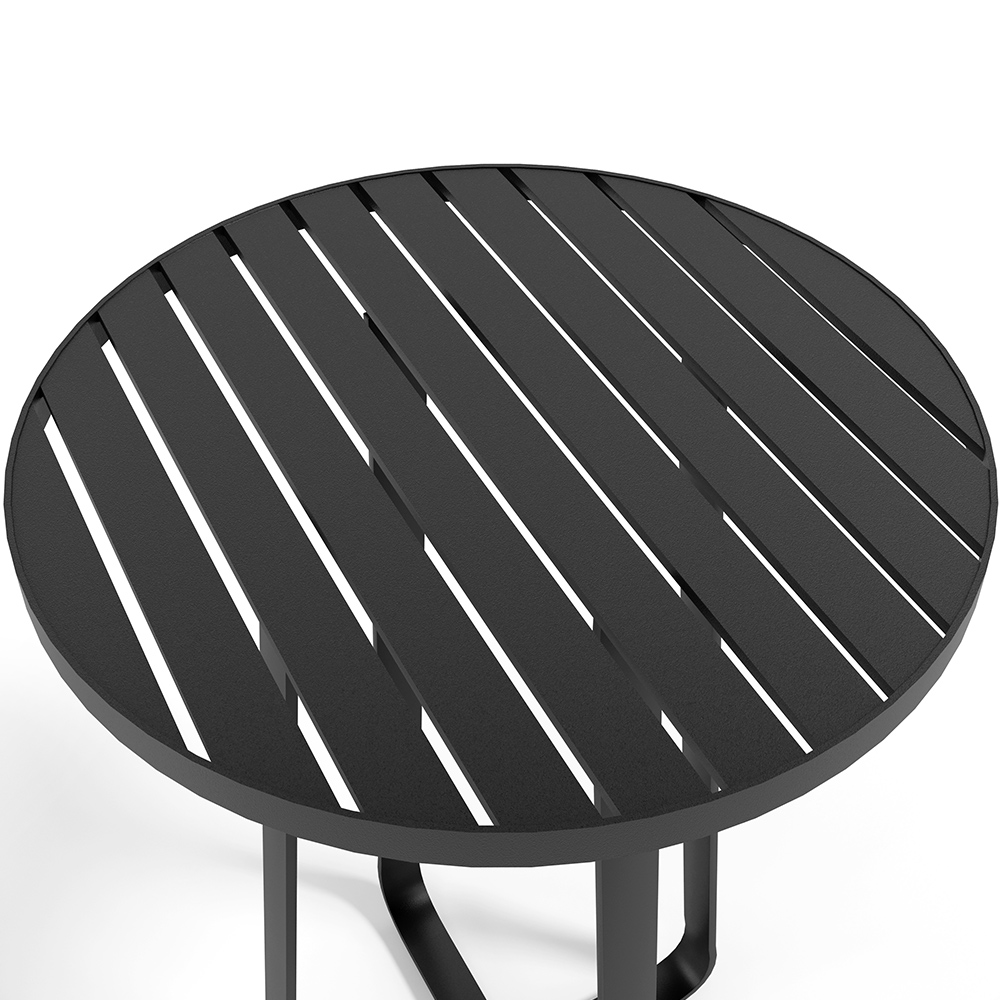 Mesa Bistrô Alta Decorativa Para Área Gourmet Bar Alumínio 105 cm Maya D04 Preto - Lyam Decor