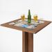 Mesa Bistrô De Madeira Maciça Pinus Rústica Com Cerâmica Vintage W02 Imbuia - Lyam Decor