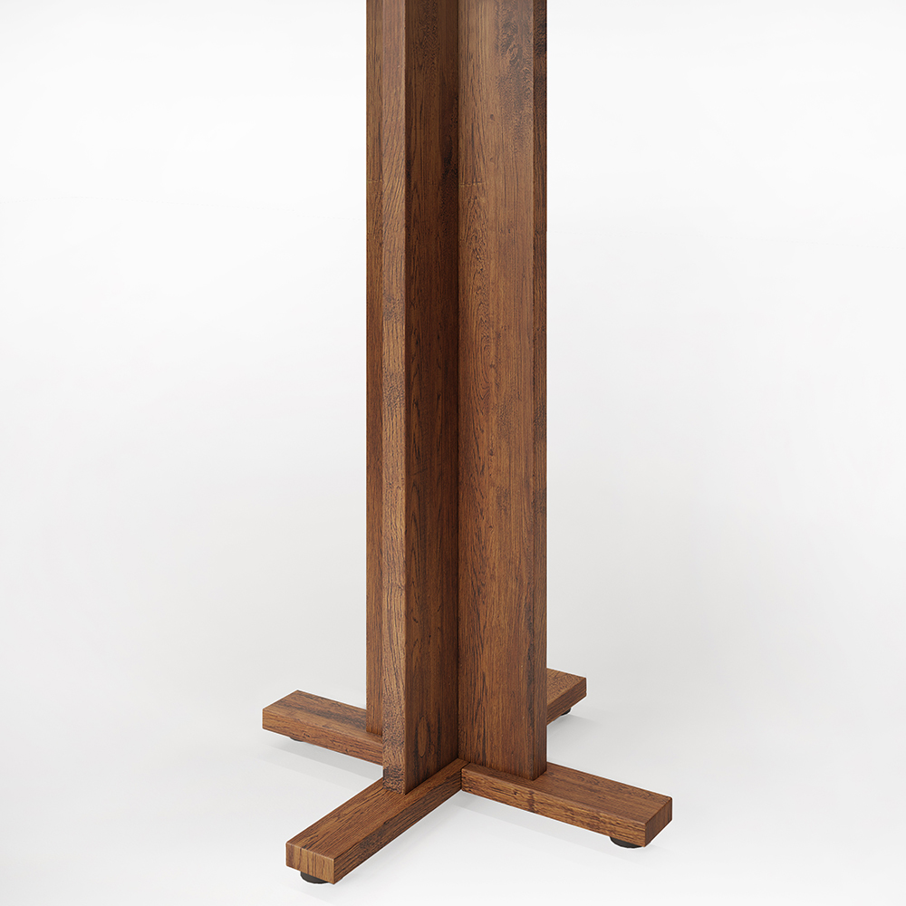 Mesa Bistrô De Madeira Maciça Pinus Rústica Com Cerâmica Vintage W02 Imbuia - Lyam Decor