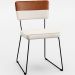 Mesa Capri 160 cm Off White Com 6 Cadeiras Allana B05 Faixa Couríssimo Camel Linho Cru - Lyam Decor