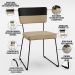 Mesa Capri 160cm Off White 6 Cadeiras Allana B05 Faixa Corano Preto Linho Bege Escuro - Lyam Decor