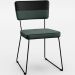 Mesa Capri 160cm Off White 6 Cadeiras Allana B05 Faixa Corano Preto Linho Verde Musgo - Lyam Decor