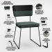 Mesa Capri 160cm Off White 6 Cadeiras Allana B05 Faixa Corano Preto Linho Verde Musgo - Lyam Decor