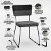 Mesa Capri 160cm Off White Com 6 Cadeiras Allana B05 Corano Preto Linho Cinza Escuro - Lyam Decor