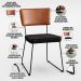 Mesa Capri 160cm Off White Com 6 Cadeiras Allana B05 Couríssimo Camel Linho Chumbo - Lyam Decor
