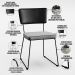 Mesa Capri 160cm Off White Com 6 Cadeiras Allana B05 Couríssimo Preto Linho Cinza - Lyam Decor
