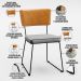 Mesa Capri 160cm Off White Com 6 Cadeiras Allana B05 Couríssimo Whisky Linho Cinza - Lyam Decor