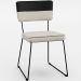 Mesa Capri 160cm Off White Com 6 Cadeiras Allana B05 Faixa Corano Preto Linho Champagne - Lyam Decor