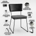 Mesa Capri 160cm Off White E 6 Cadeiras Allana B05 Couríssimo Preto Linho Cinza Escuro - Lyam Decor