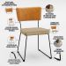 Mesa Capri 160cm Off White E 6 Cadeiras Allana B05 Couríssimo Whisky Linho Bege Escuro - Lyam Decor