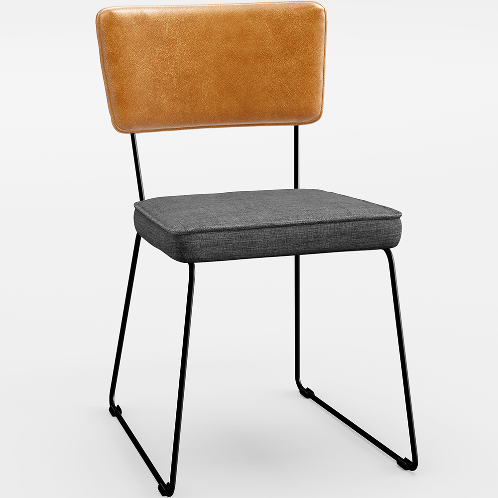 Mesa Capri 160cm Off White E 6 Cadeiras Allana B05 Couríssimo Whisky Linho Cinza Escuro - Lyam Decor