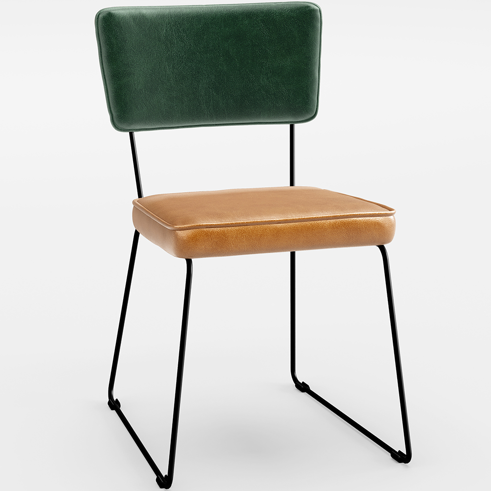 Mesa Capri 160cm Off White E 6 Cadeiras Allana B05 Facto Verde Musgo Couríssimo Whisky - Lyam Decor