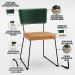 Mesa Capri 160cm Off White E 6 Cadeiras Allana B05 Facto Verde Musgo Couríssimo Whisky - Lyam Decor