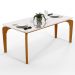 Mesa Capri 160cm Off White Nature Com 6 Cadeiras Allana B05 Couríssimo Camel Linho Bege - Lyam Decor