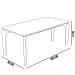 Mesa Capri 160cm Off White Nature Com 6 Cadeiras Allana B05 Couríssimo Camel Linho Bege - Lyam Decor