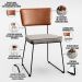 Mesa Capri 160cm Off White Nature Com 6 Cadeiras Allana B05 Couríssimo Camel Linho Bege - Lyam Decor