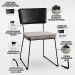 Mesa Capri 160cm Off White Nature E 6 Cadeiras Allana B05 Couríssimo Preto Linho Bege - Lyam Decor