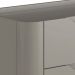 Mesa De Cabeceira Orgânica 2 Gavetas Pés Industrial Dourado Bliss I03 Grigio - Lyam Decor