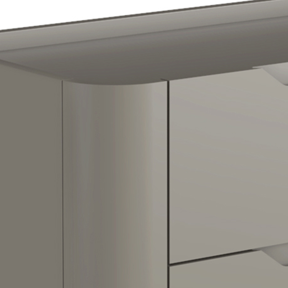 Mesa De Cabeceira Orgânica 2 Gavetas Pés Industrial Dourado Bliss I03 Grigio - Lyam Decor