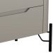 Mesa De Cabeceira Orgânica 2 Gavetas Pés Industrial Preto Bliss I03 Grigio - Lyam Decor