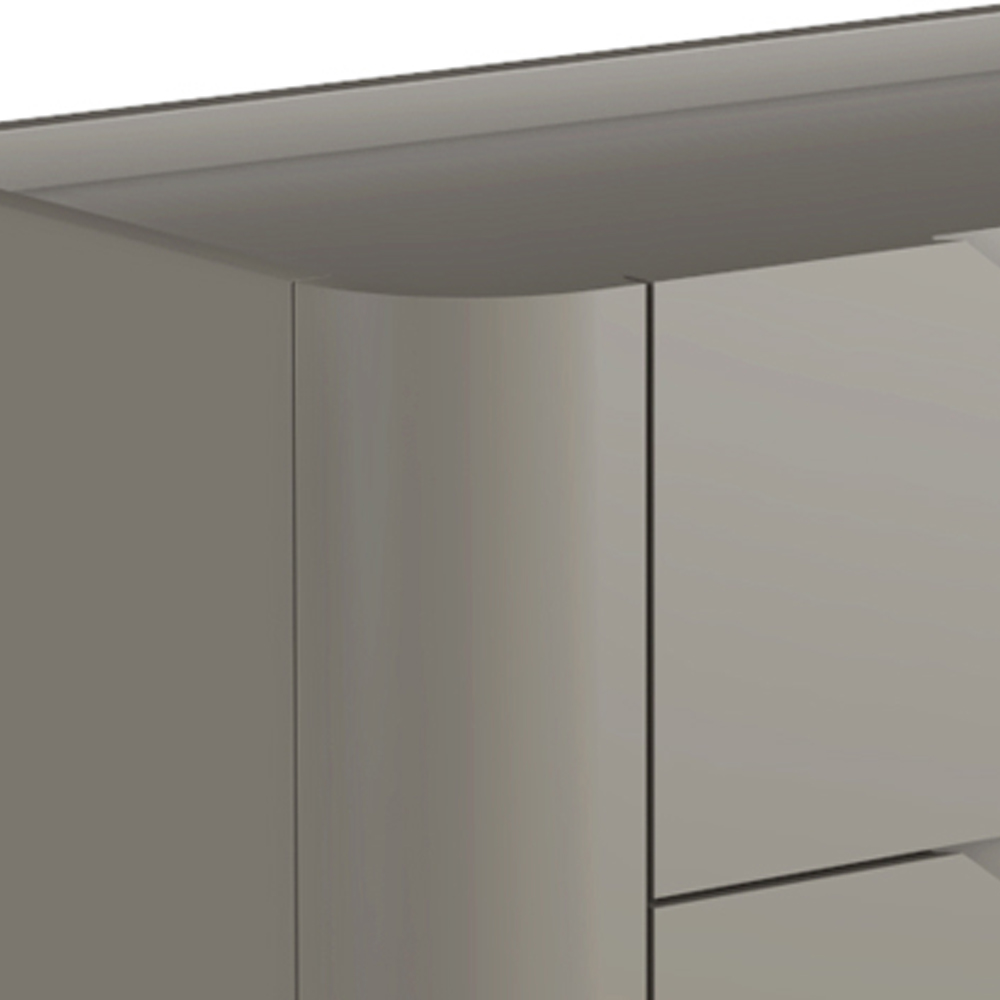 Mesa De Cabeceira Orgânica 2 Gavetas Pés Industrial Preto Bliss I03 Grigio - Lyam Decor