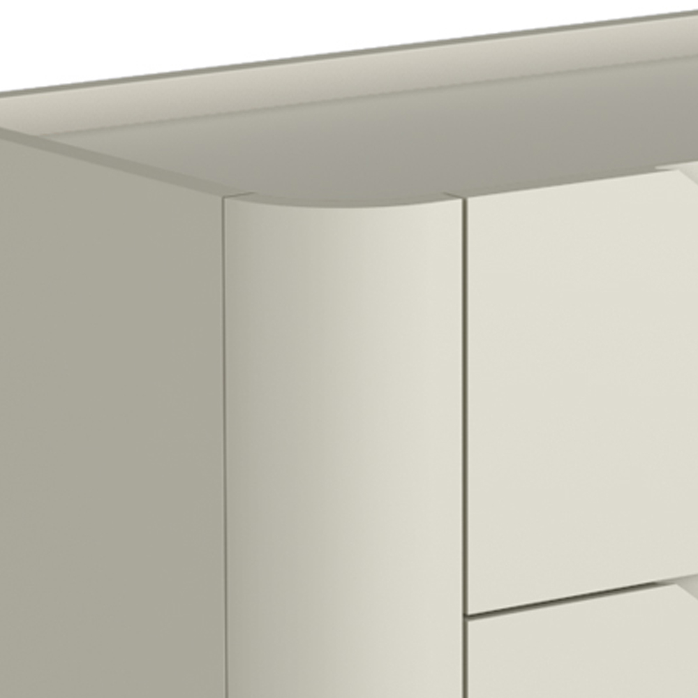 Mesa De Cabeceira Orgânica 2 Gavetas Pés Industrial Preto Bliss I03 Luna - Lyam Decor