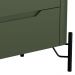 Mesa De Cabeceira Orgânica 2 Gavetas Pés Industrial Preto Bliss I03 Musgo - Lyam Decor