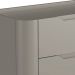 Mesa De Cabeceira Orgânica 3 Gavetas Pés Industrial Preto Bliss I03 Grigio - Lyam Decor
