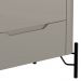 Mesa De Cabeceira Orgânica 3 Gavetas Pés Industrial Preto Bliss I03 Grigio - Lyam Decor