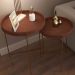 Mesa De Canto Lateral Decorativa Industrial Sala de Estar 47 cm Sintético Whisky P06 Daisy - Lyam