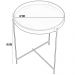 Mesa De Canto Lateral Decorativa Industrial Sala de Estar 47 cm Sintético Whisky P06 Daisy - Lyam