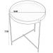 Mesa De Canto Lateral Decorativa Industrial Sala de Estar 56 cm Sintético Whisky P06 Daisy - Lyam