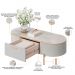 Mesa De Centro Decorativa Sala de Estar Orgânico Giverny D05 Bali Quartzo - Lyam Decor