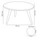 Mesa De Centro Decorativa Sofia B01 Chevron Off White Pés Palito - Lyam Decor