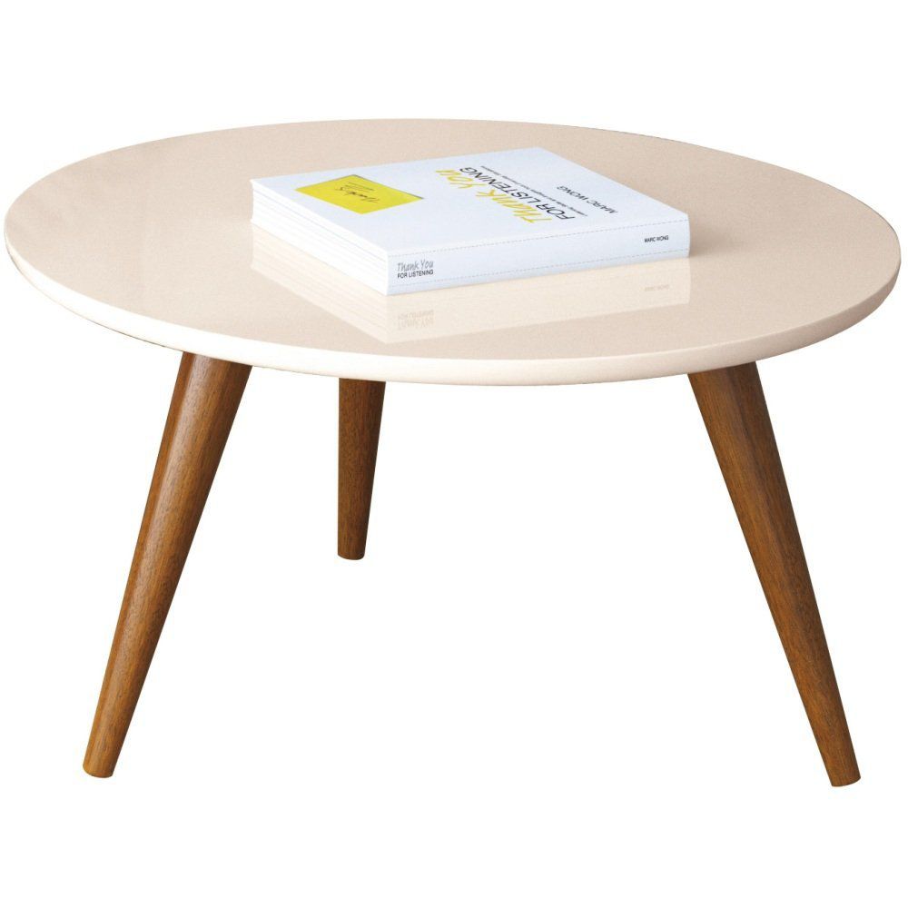 Mesa De Centro Decorativa Sofia B01 Off White Pés Palito - Lyam Decor