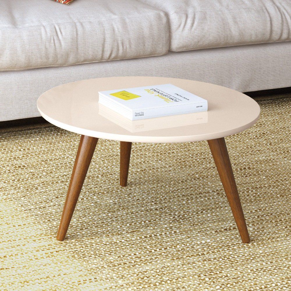 Mesa De Centro Decorativa Sofia B01 Off White Pés Palito - Lyam Decor