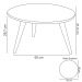 Mesa De Centro Decorativa Sofia B01 Off White Pés Palito - Lyam Decor