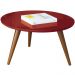 Mesa De Centro Decorativa Sofia B01 Vermelho Pés Palito - Lyam Decor