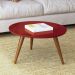 Mesa De Centro Decorativa Sofia B01 Vermelho Pés Palito - Lyam Decor